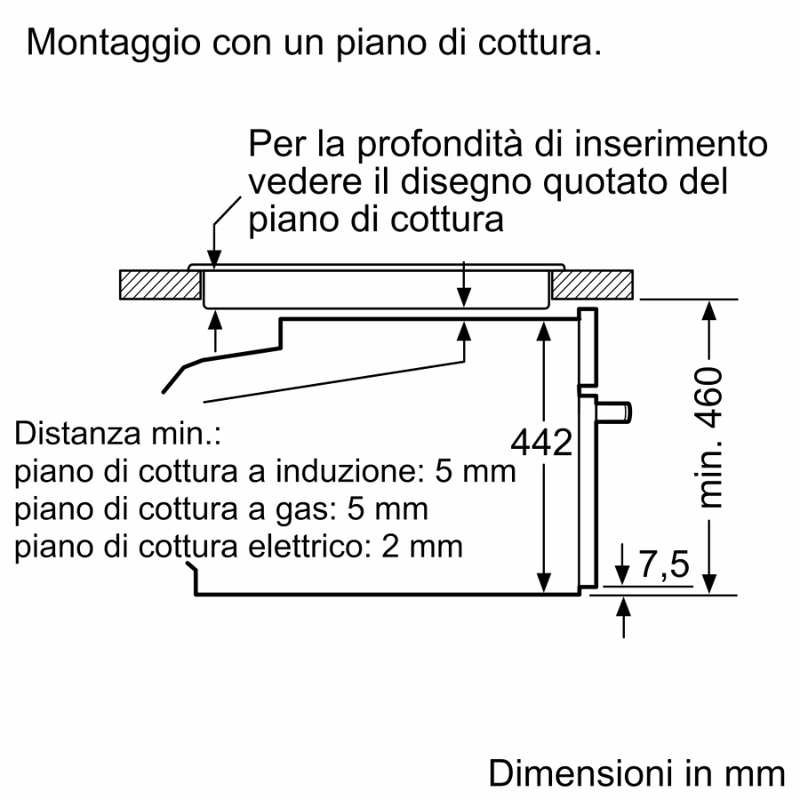 N 90 Forno da incasso compatto a vapore 60 x 45 cm Graphite-Grey