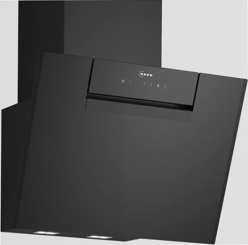 N 50 Cappa a Parete 60 cm In Vetro Nero