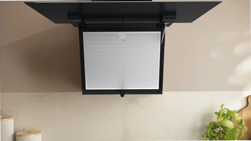 N 50 Cappa a Parete 60 cm In Vetro Nero