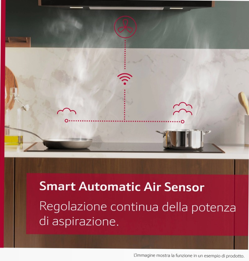 N 90 Cappe Integrate Pensile 90 cm Vetro Nero