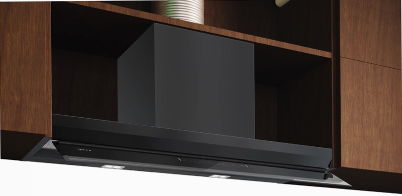 N 90 Cappe Integrate Pensile 90 cm Vetro Nero