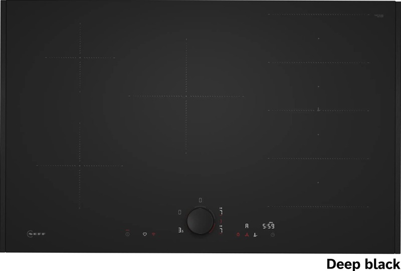 N 90 Piano Cottura a Induzione 80 cm Nero Opaco, Flex Design