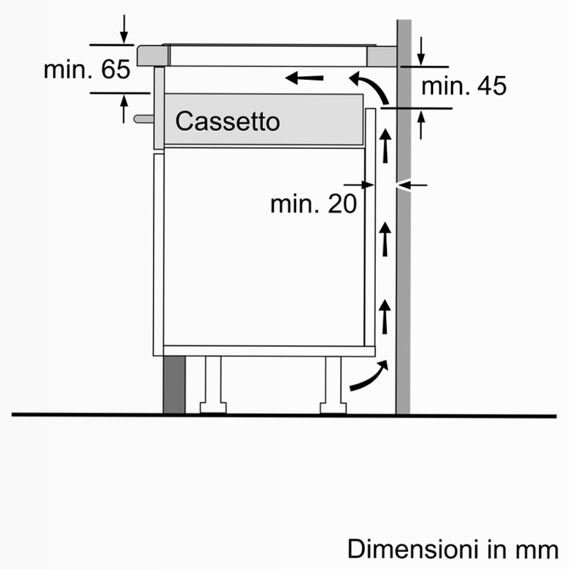 N 90 Piano Cottura a Induzione 80 cm Nero Opaco, Flex Design