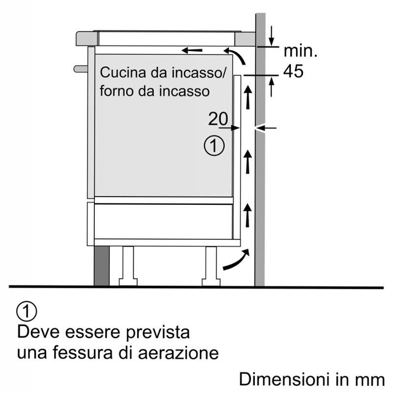N 90 Piano Cottura a Induzione 80 cm Nero Opaco, Flex Design