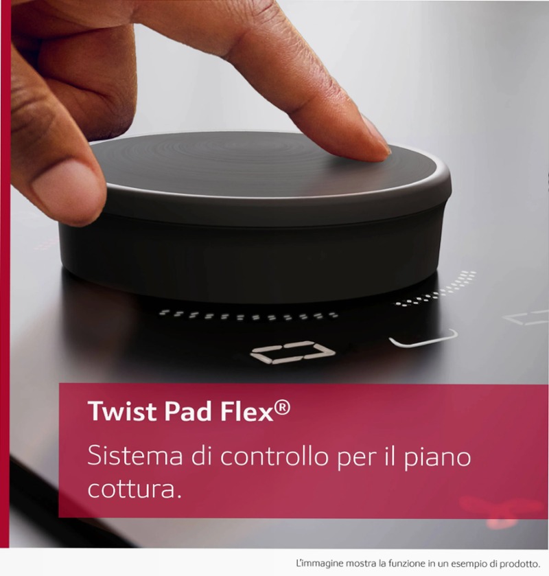 N 90 Piano Cottura a Induzione 80 cm Nero Opaco, Flex Design