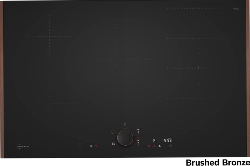 N 90 Piano Cottura a Induzione 80 cm Nero Opaco, Flex Design