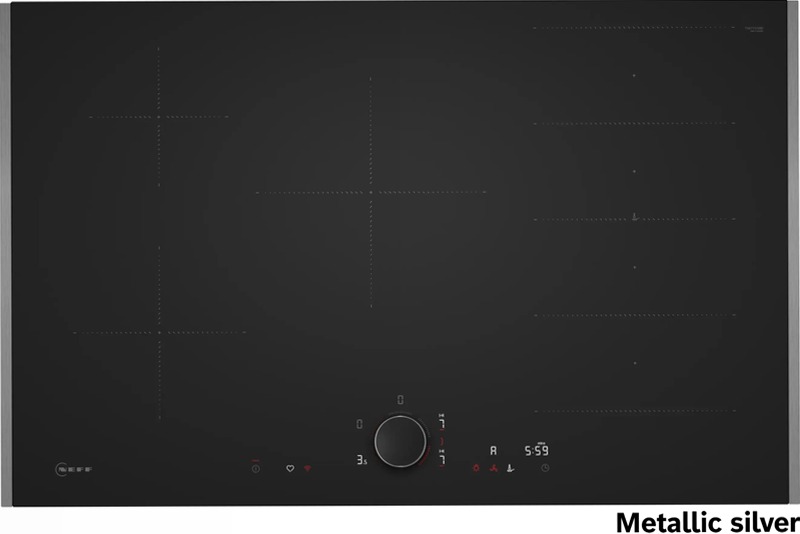 N 90 Piano Cottura a Induzione 80 cm Nero Opaco, Flex Design