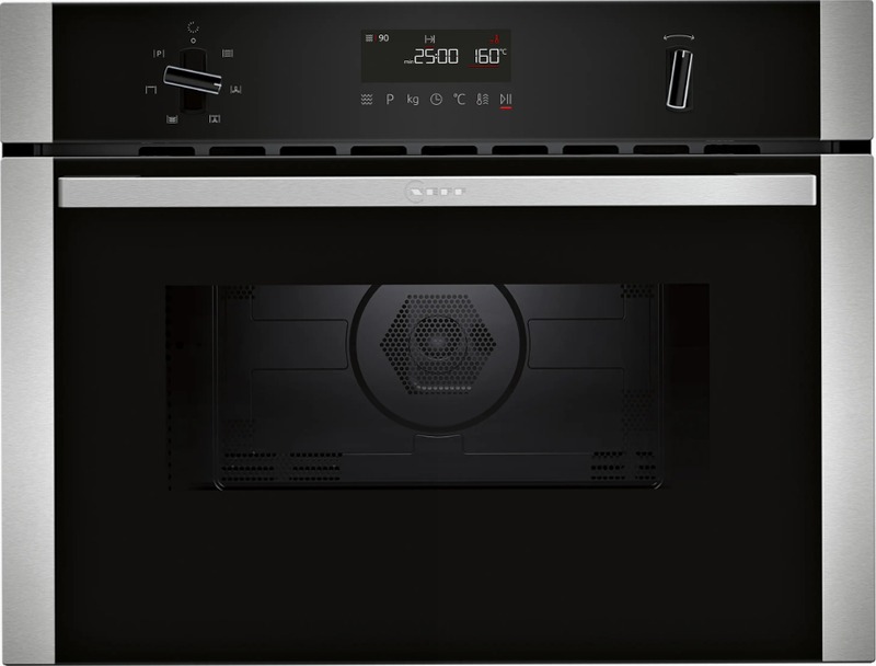 N 50 Microonde da incasso con cottura ventilata 60 x 45 cm Acciaio inox