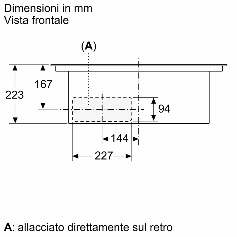 N 70 Piano a induzione con cappa integrata 70 cm