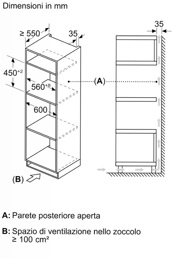 Microonde da incasso N 50 Graphite-Grey