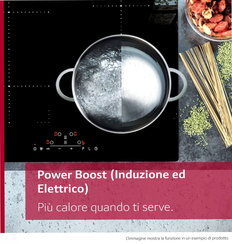 N 90 Piano a induzione con cappa integrata 80 cm Nero opaco, Flex Design