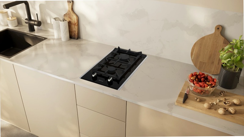 Domino N90 - Piano Cottura a Gas 30 cm Nero