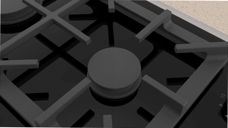 Domino N90 - Piano Cottura a Gas 30 cm Nero
