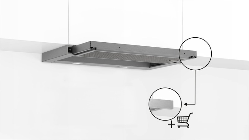 N 30 Telescopic Cooker Hood 60 cm Grigio Metallizzato