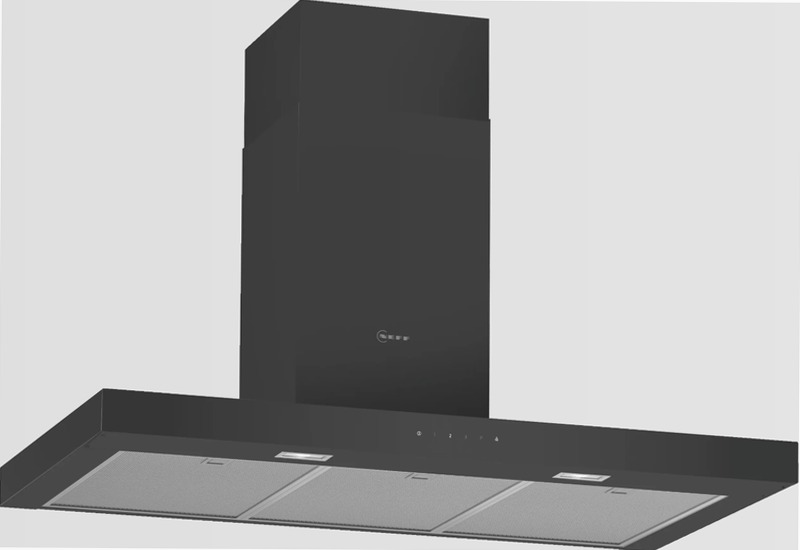 N 50 Cappa a Parete 90 cm Nero