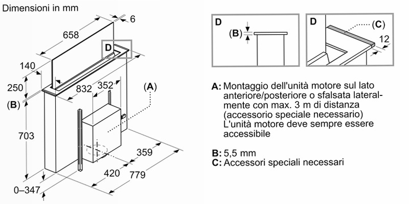 N90 Cappa Telescopica Flex Design