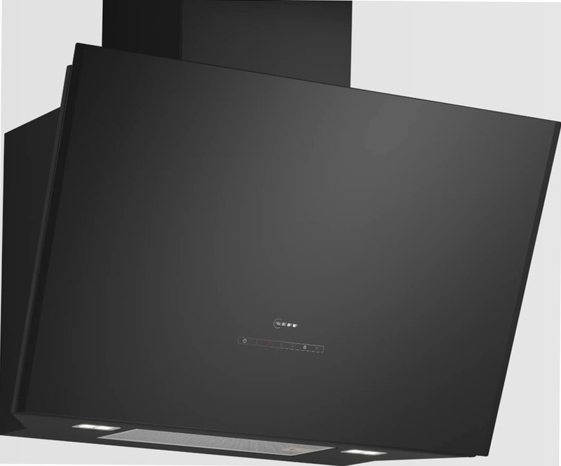 N 70 Cappa a Parete 80 cm In Vetro Nero