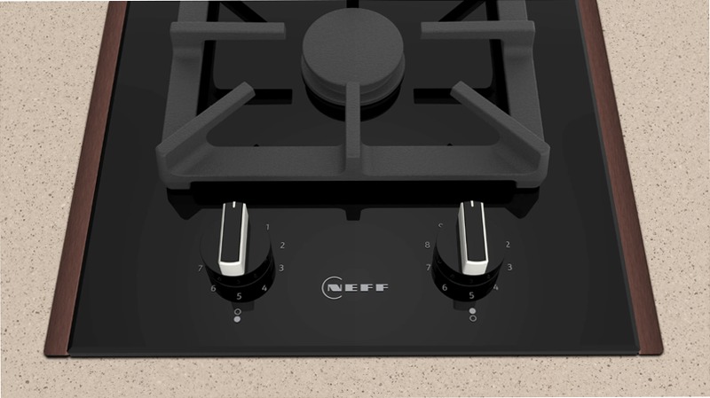 Domino N90 - Piano Cottura a Gas 30 cm Vetroceramica Nero