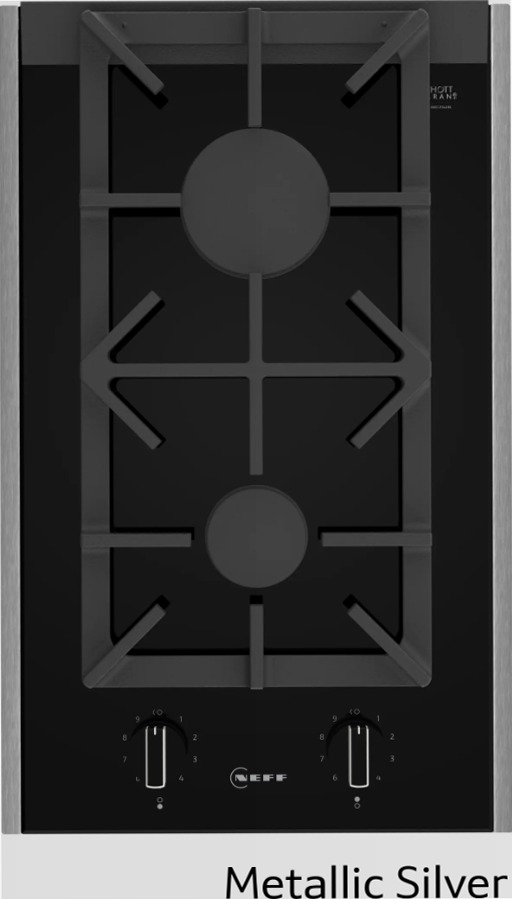Domino N90 - Piano Cottura a Gas 30 cm Vetroceramica Nero