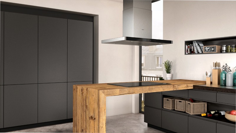 N 70 Cappe a Isola 90 cm Acciaio Inox