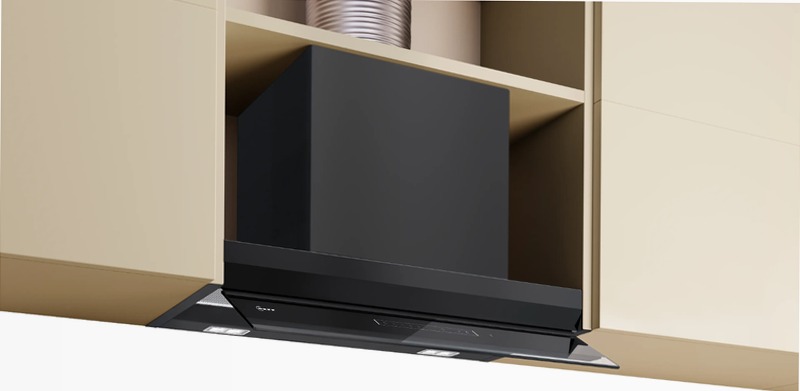 N 70 Cappe Integrate Pensile 60 cm Vetro Nero