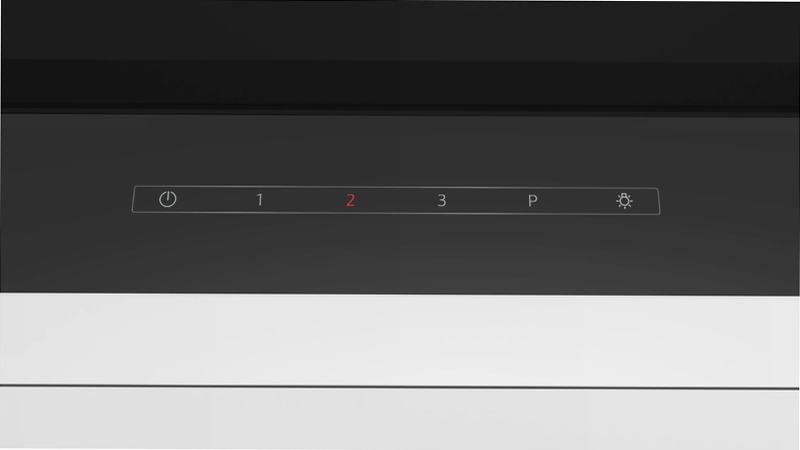 N 70 Cappe integrate nel pensile 90 cm In vetro nero, Nero