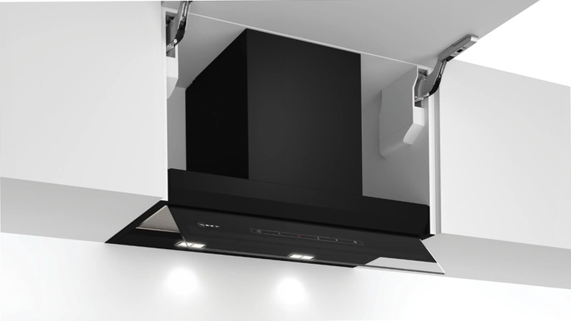 N70 Cappe Integrate Pensile 60 cm Vetro Nero