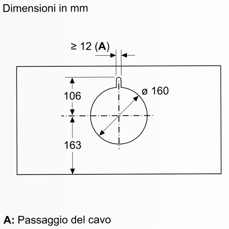N70 Cappe Integrate Pensile 60 cm Vetro Nero
