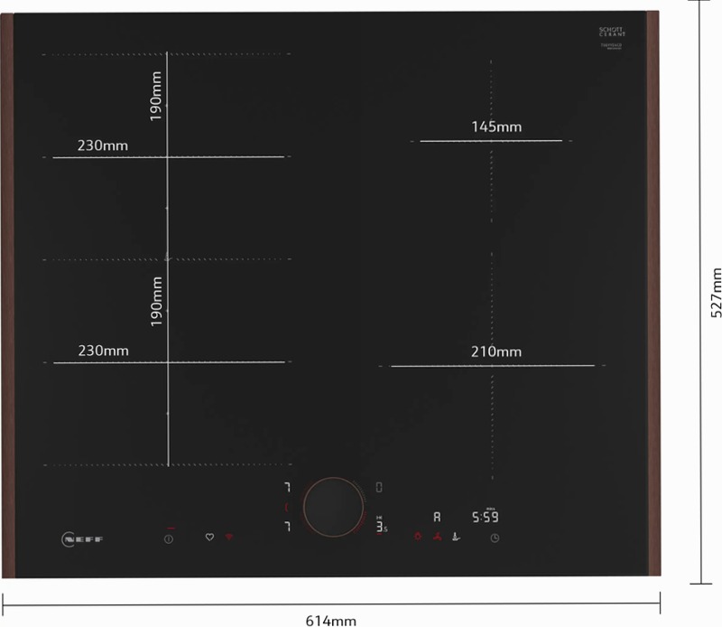 N 90 Piano Cottura a Induzione 60 cm Flex Design