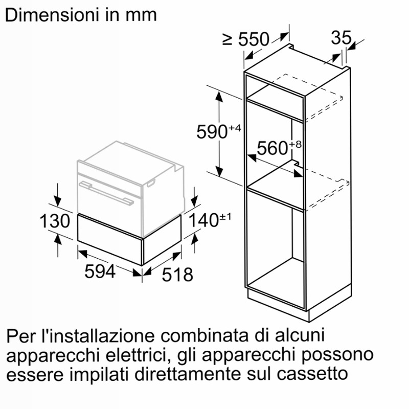 Cassetto a Vapore N 90 Flex Design