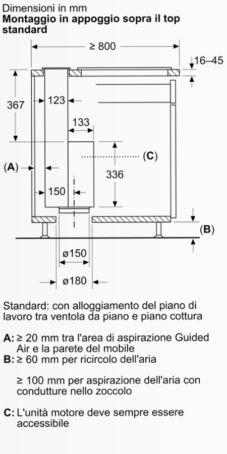 N 90 Cappa telescopica Flex Design