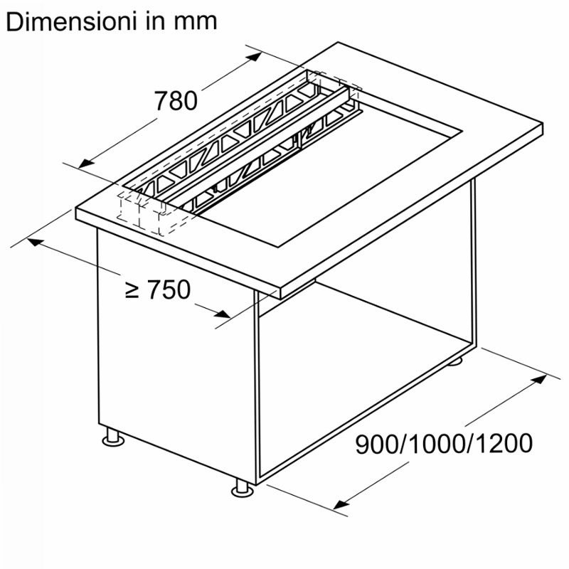 Accessori per installazione 800 mm