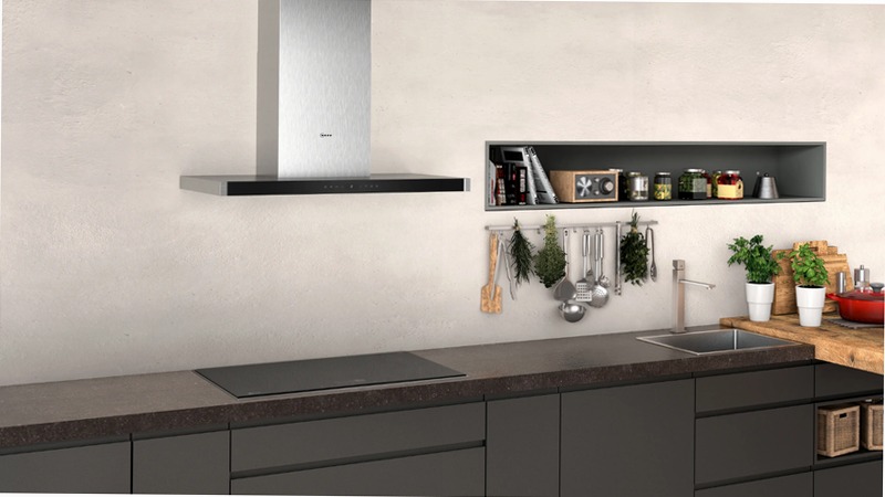 N 70 Cappa a Parete 90 cm Acciaio Inox