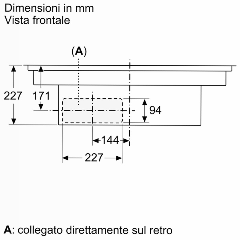 N 90 Piano a induzione con cappa integrata 80 cm