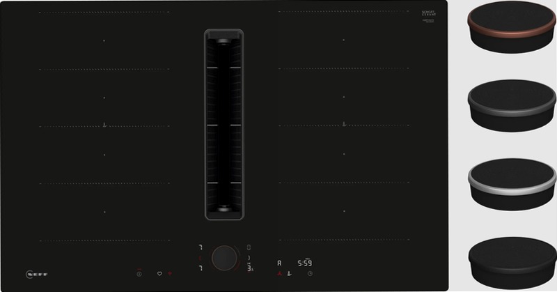 N 90 Piano a induzione con cappa integrata 80 cm
