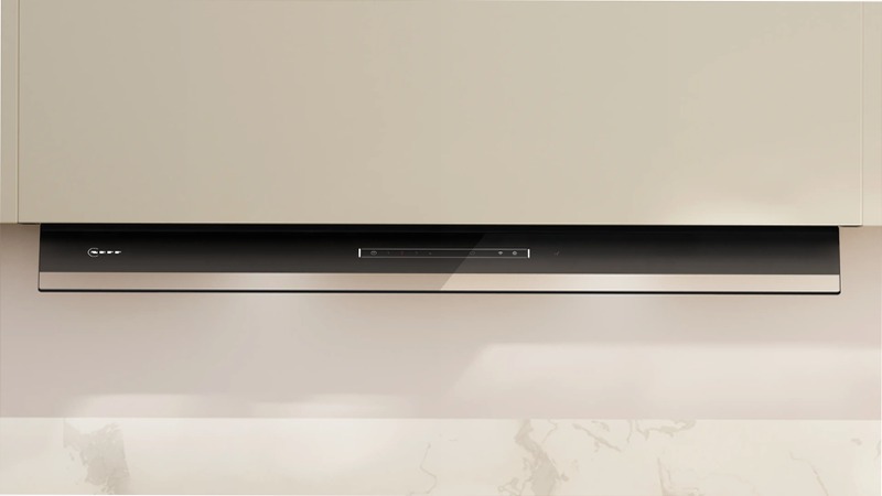 N 70 Cappe Integrate Pensile 90 cm Vetro Nero