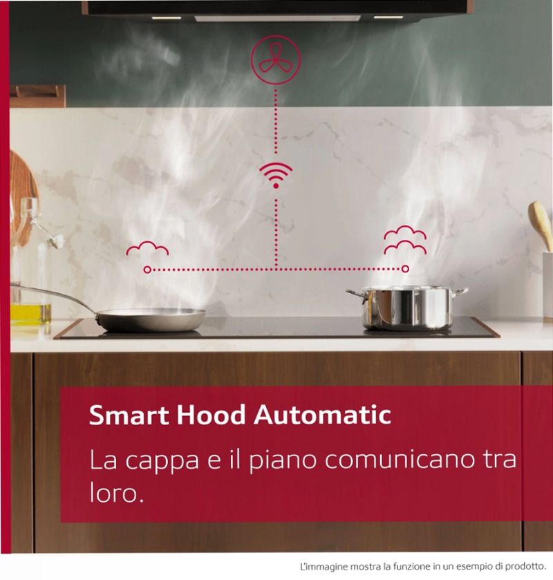 N 70 Cappe Integrate Pensile 90 cm Vetro Nero