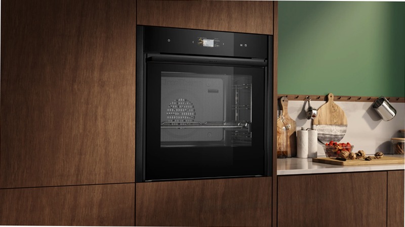 N 90 Forno da incasso a vapore 60 x 60 cm alu brushed black anodized
