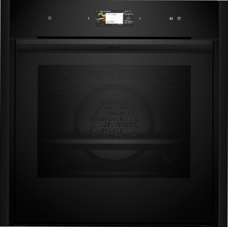 N 90 Forno da incasso a vapore 60 x 60 cm alu brushed black anodized