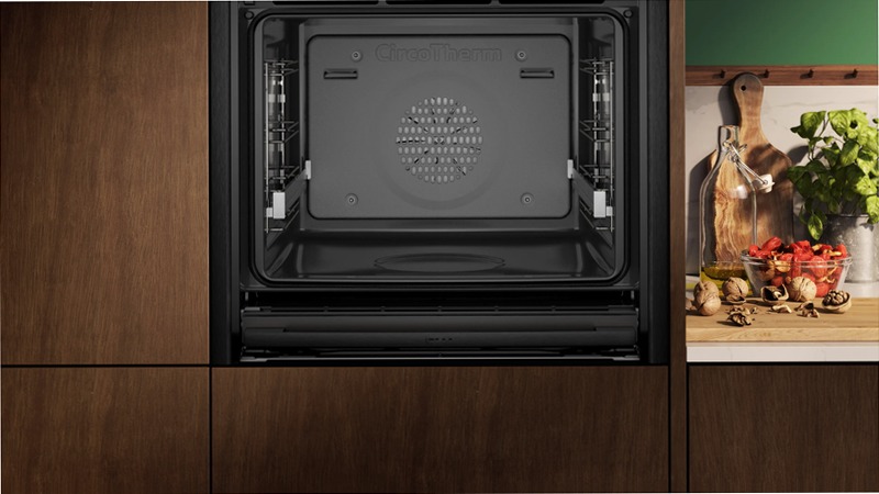 N 90 Forno da incasso a vapore 60 x 60 cm alu brushed black anodized