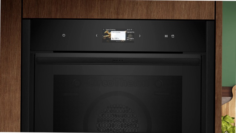 N 90 Forno da incasso a vapore 60 x 60 cm alu brushed black anodized
