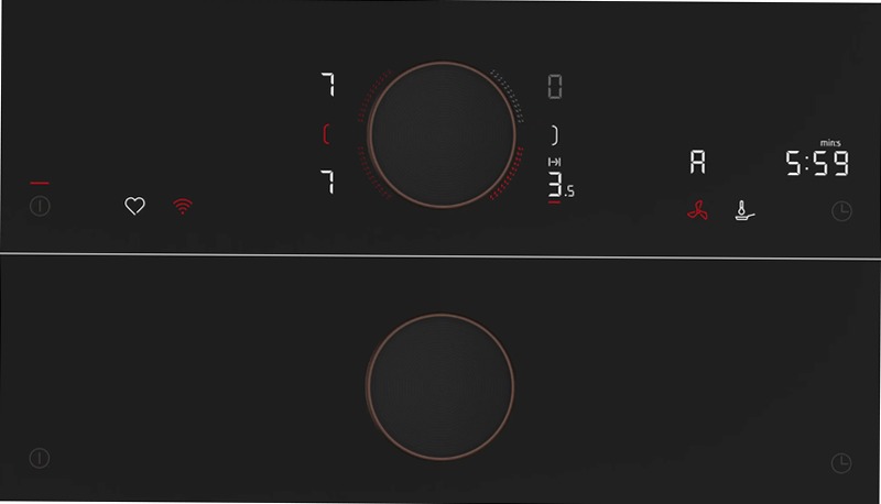 N 90 Piano a induzione con cappa integrata 80 cm Flex Design