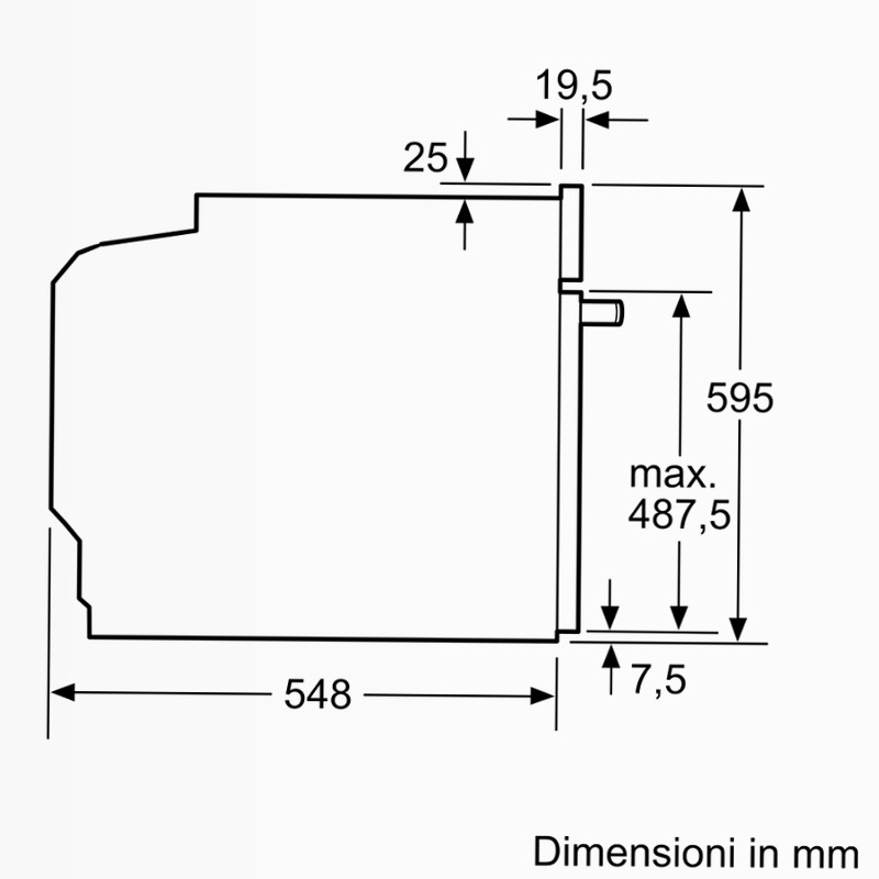 Forno da incasso N50 60x60 cm Acciaio inox
