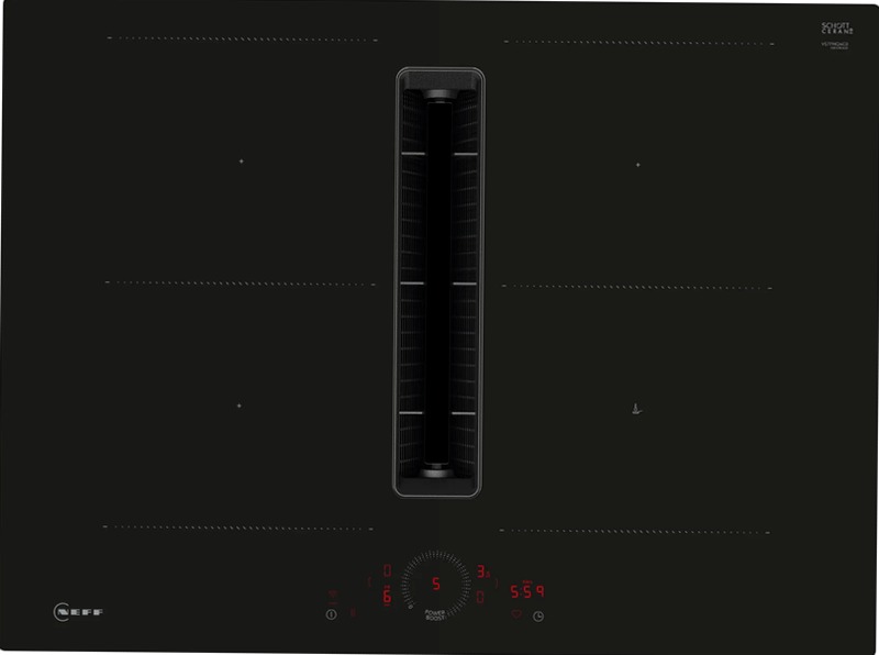 N 70 Piano a induzione con cappa integrata