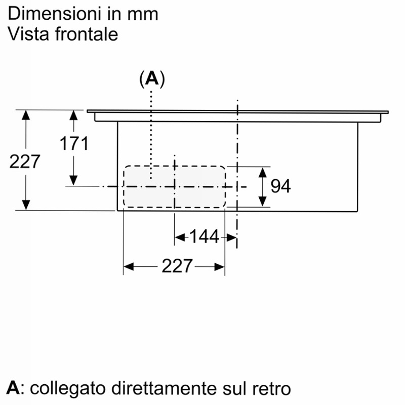 N 70 Piano a induzione con cappa integrata