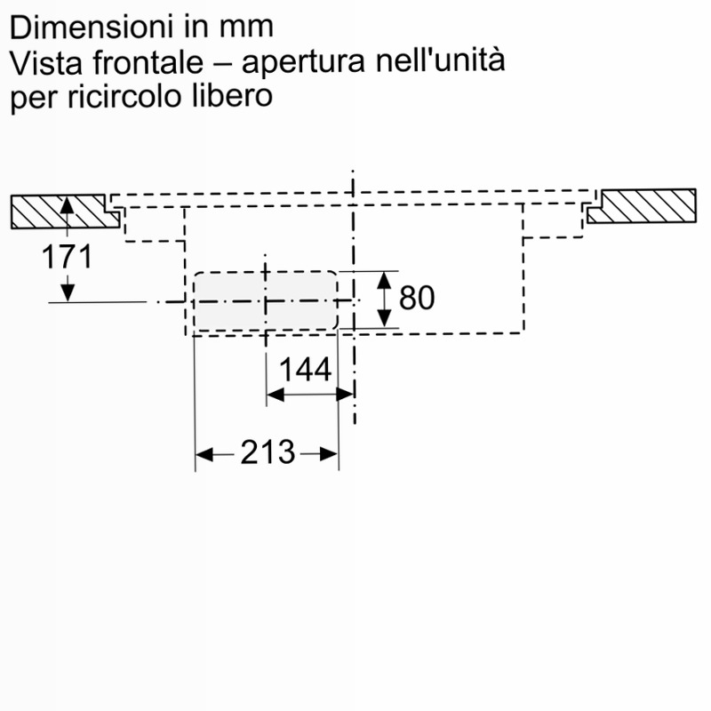 N 70 Piano a induzione con cappa integrata