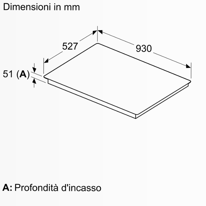 N 90 Piano cottura a induzione 90 cm