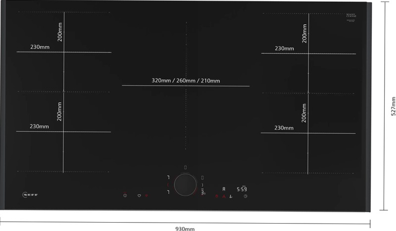 N 90 Piano cottura a induzione 90 cm