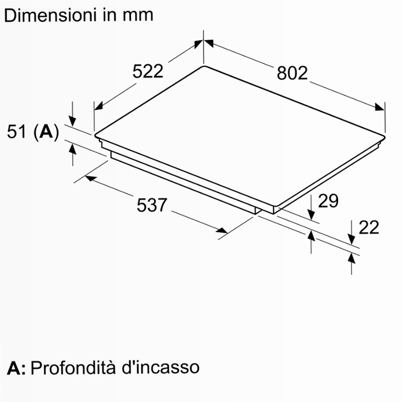 Piano Cottura Induzione N70 80 cm A