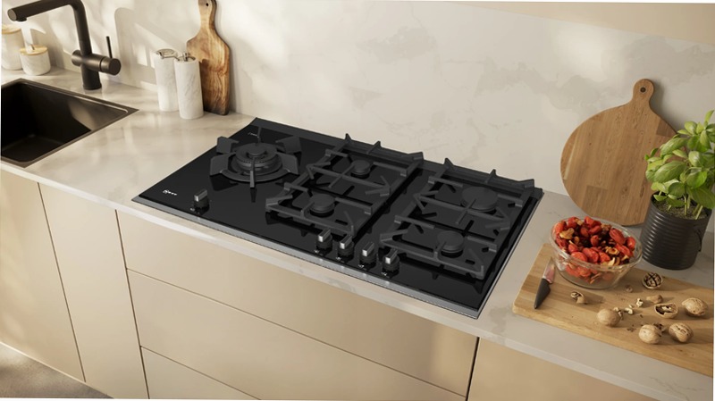 Piano Cottura a Gas 90 cm Vetroceramica Neff Nero